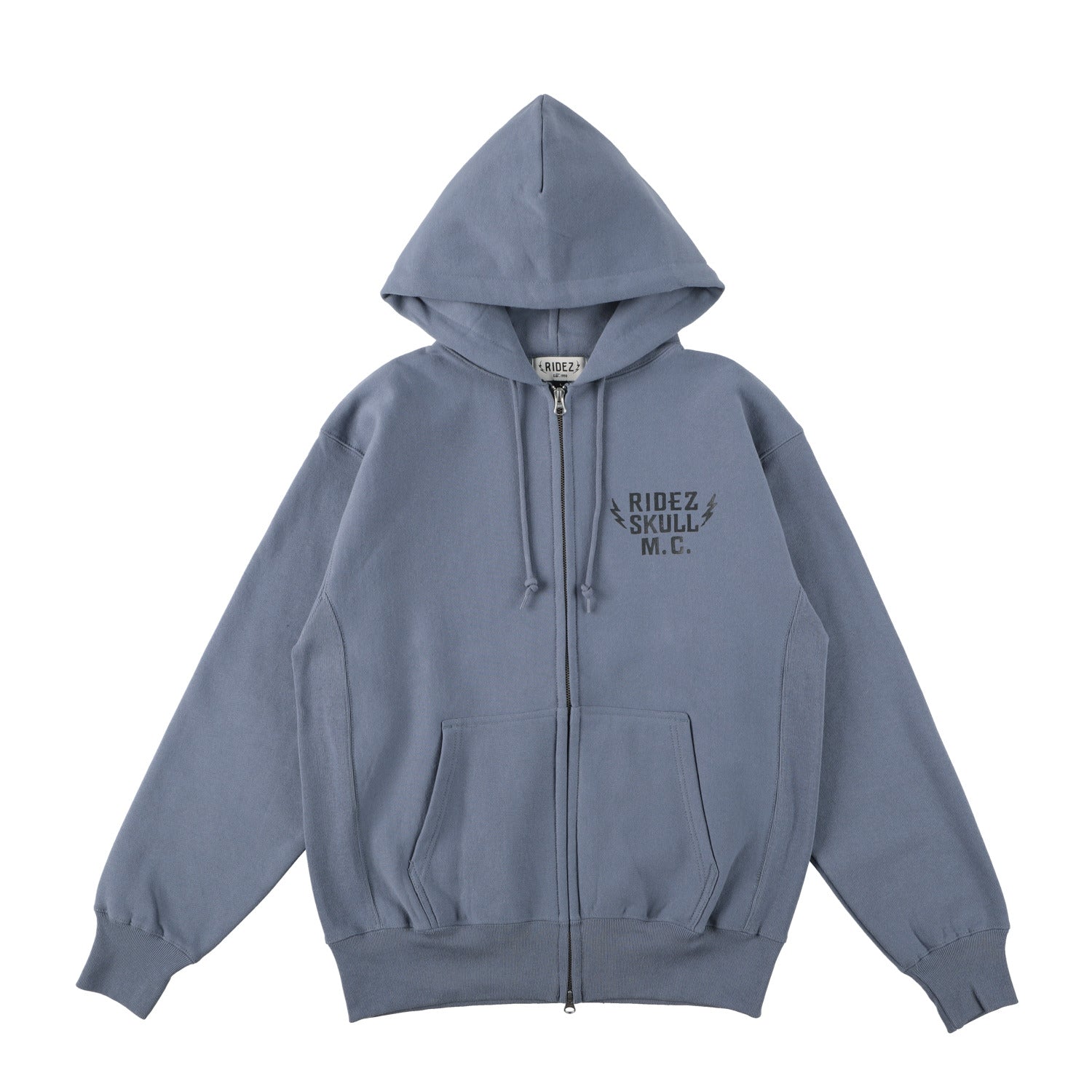 RIDEZ SKULL MC ZIP PARKA 12oz 厚手スカル ジップパーカー RHD04