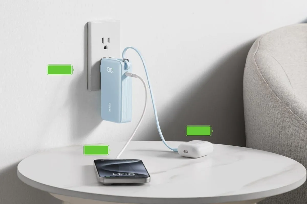 Anker Power Bank 10000mAhレビュー｜USB-Cケーブル内蔵＆プラグ一体型