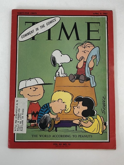 レア!! 1965年4月9日号 TIME スヌーピー PEANUTS 表紙 ヴィンテージ 雑誌