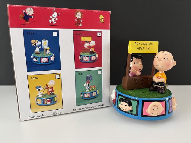 1998年 Flambro ヴィンテージ チャーリーブラウン ルーシー オルゴール