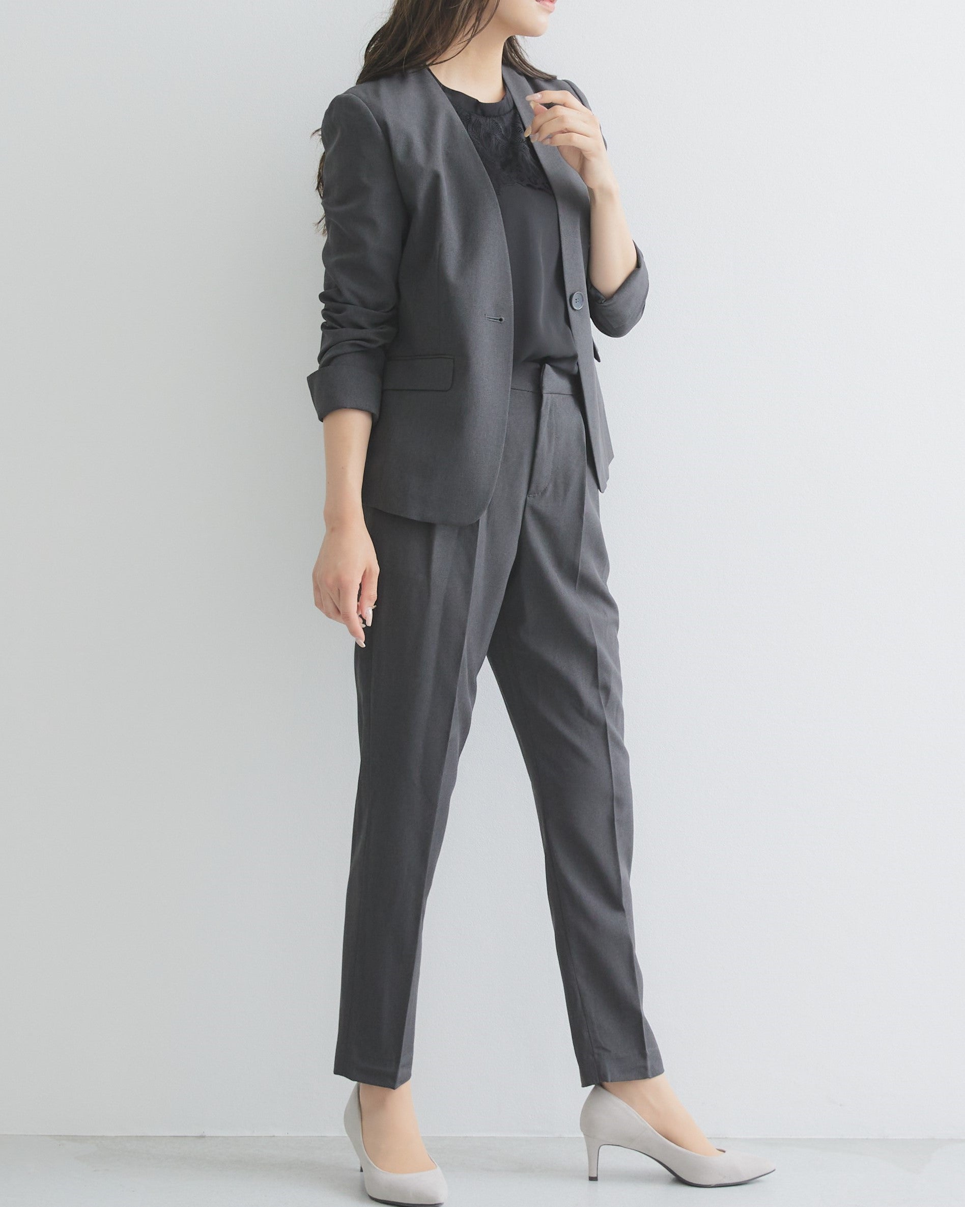 洗える2点セットスーツ ─ジャケット+パンツ─