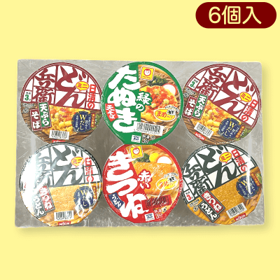 食べ比べ6個ピュアケースパック（どん兵衛・赤いきつね・緑のたぬき