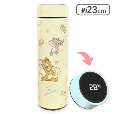 クリーム】トム＆ジェリー 温度センサー付きステンレスボトル7