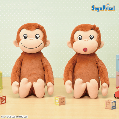 おさるのジョージ Lぬいぐるみ いろいろポーズ | オンラインクレーン