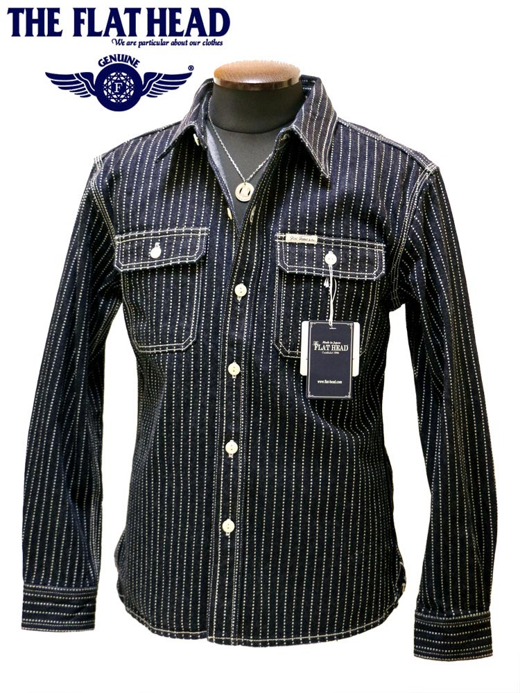 THE FLAT HEAD ウォバッシュ 12ozデニム ワークシャツ 27800円＋税