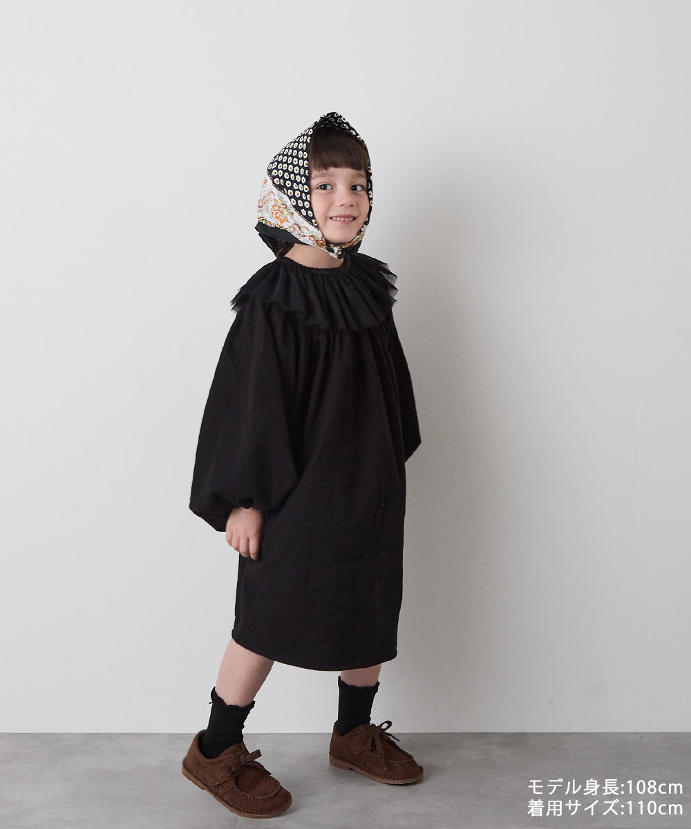 選べる4色フランネルバルーンスリーブワンピース