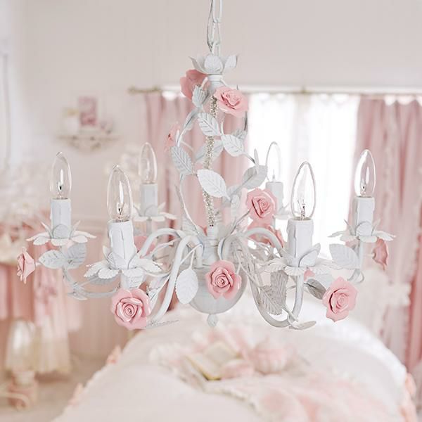 ローズシャンデリア(6灯)｜かわいいお姫様インテリア家具・雑貨の通販
