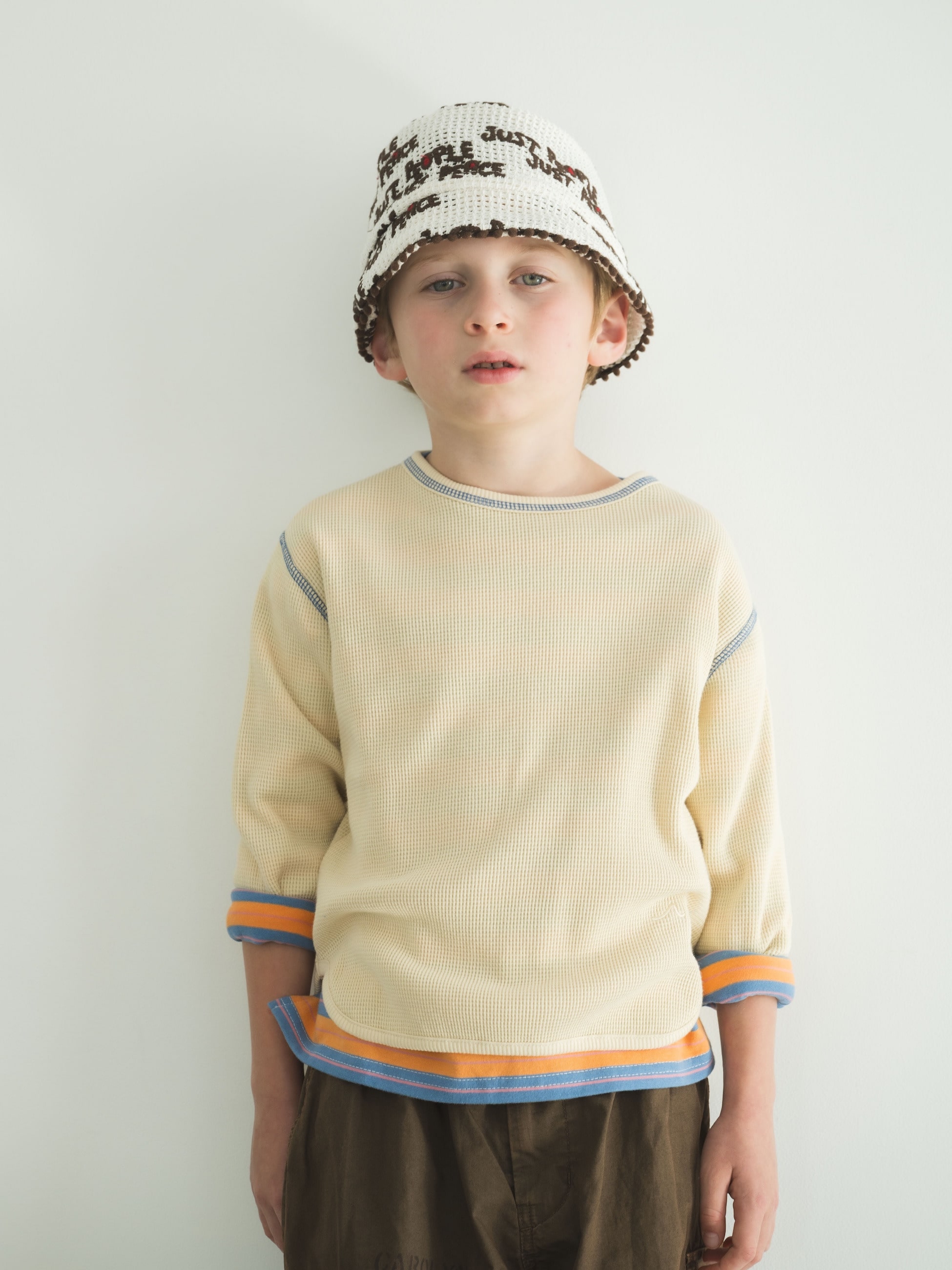 オーガニック コットン ワッフルロングスリーブ ティー（ライト