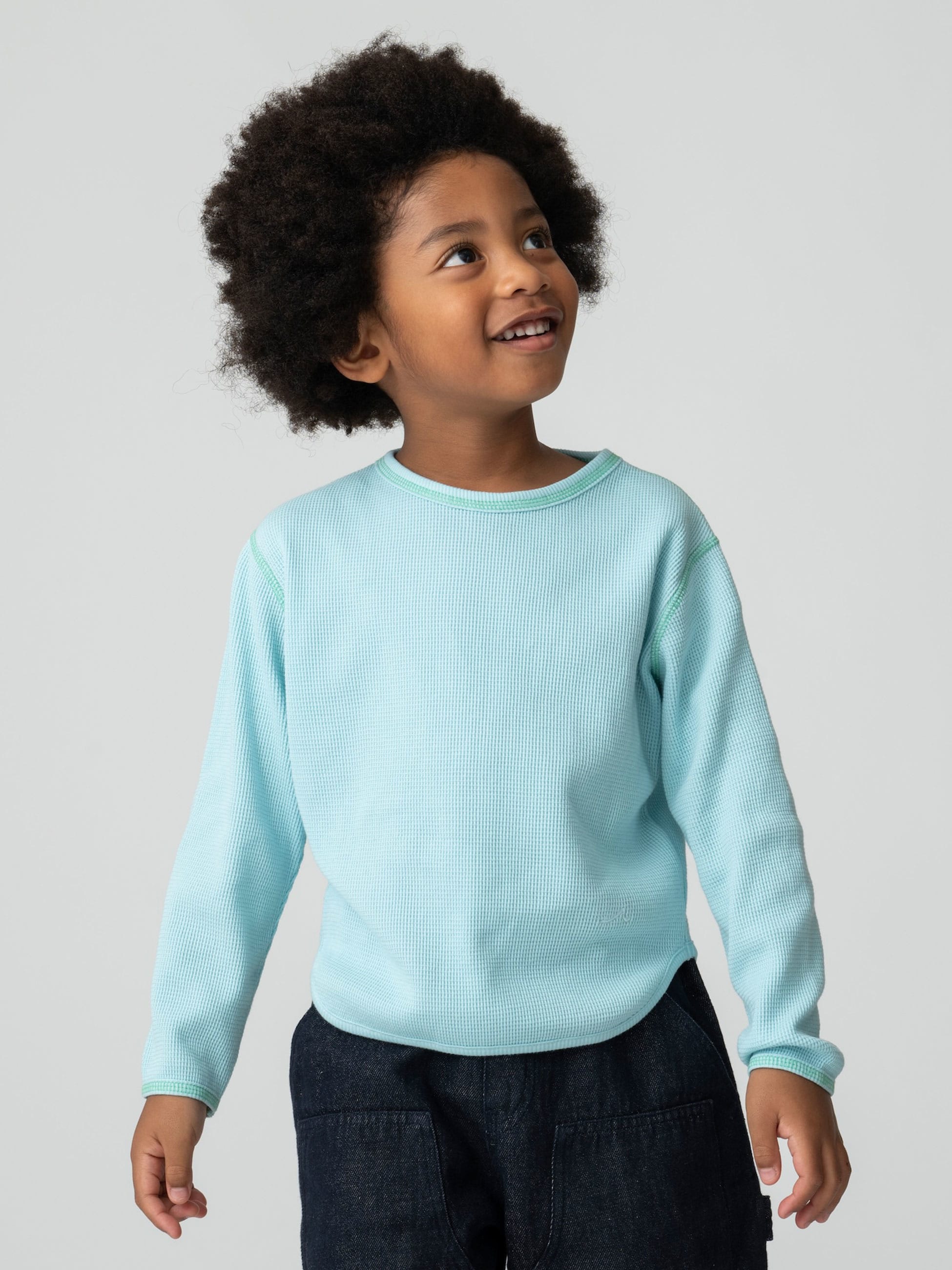 オーガニック コットン ワッフルロングスリーブ ティー（ライト