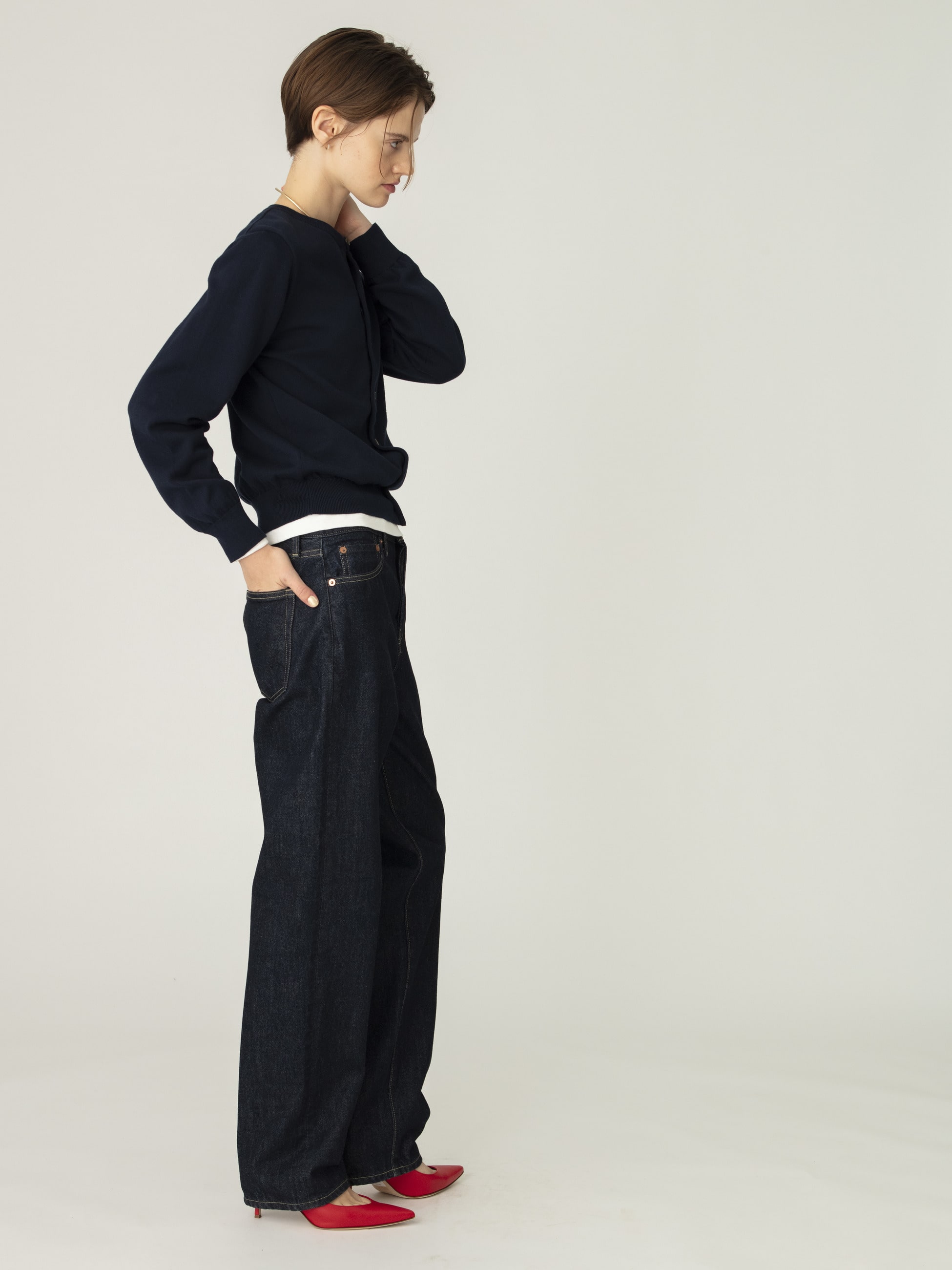 ウォッシュド デニム ストレート パンツ｜ebure(エブール)｜Ron Herman