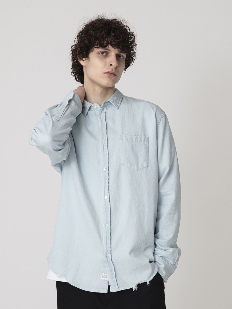 ルーク ストーンウォッシュ インディゴ TBTD シャツ｜Frank & Eileen