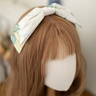 檸檬と鈴蘭のクラシカルジャンパースカート リボンのヘアアクセ付