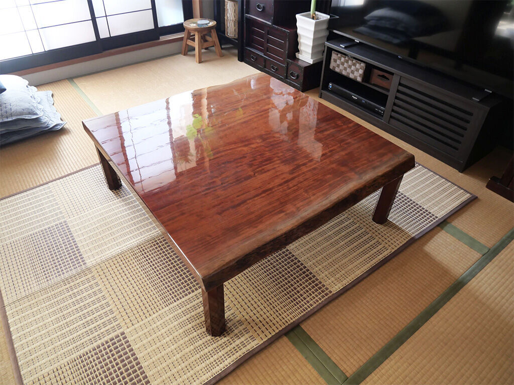 耳付き一枚板の座卓を運びやすくしたい！天板をリサイズして軽量化