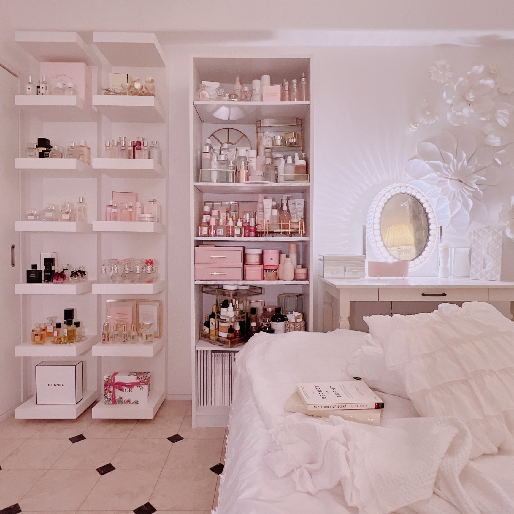 202306LACK ラックウォールシェルフユニット ホワイト 30x190 cm収納棚