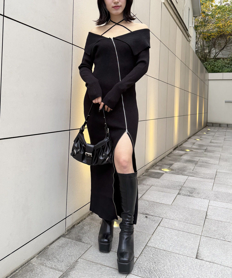 ビックカラーZIPロングワンピース｜SPIRALGIRL スパイラルガール 商品