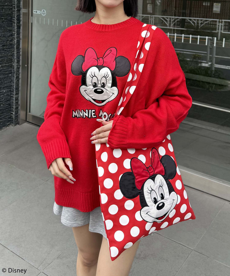 Disney/ディズニー/ミニーマウス】サテン刺しゅうトートバッグ｜4GEEKs
