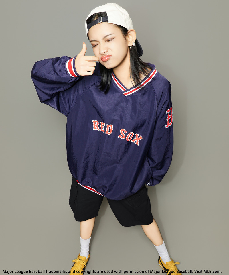 MLB】刺しゅうロゴナイロンプルオーバー｜BACK TO THE FIELD バック