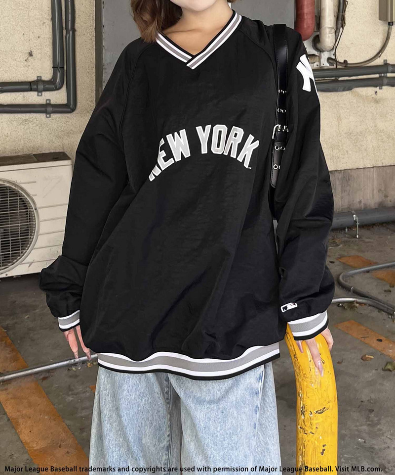 MLB】刺しゅうロゴナイロンプルオーバー｜BACK TO THE FIELD バック