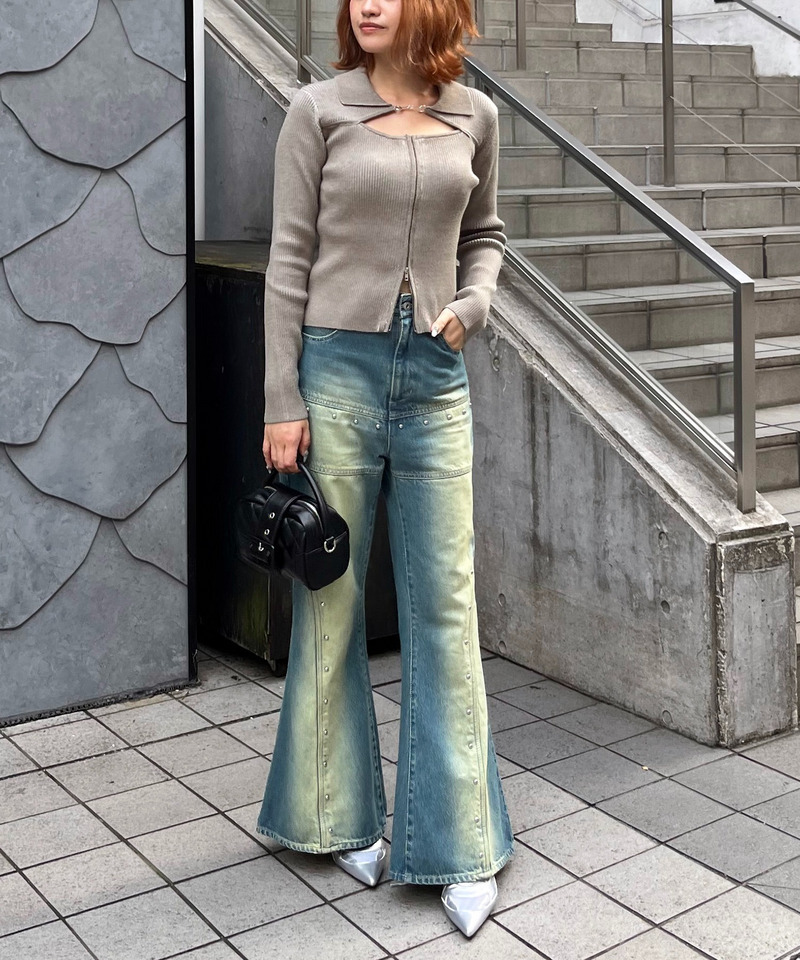 オーバーダイスタッズデニム｜SPIRALGIRL スパイラルガール 商品詳細