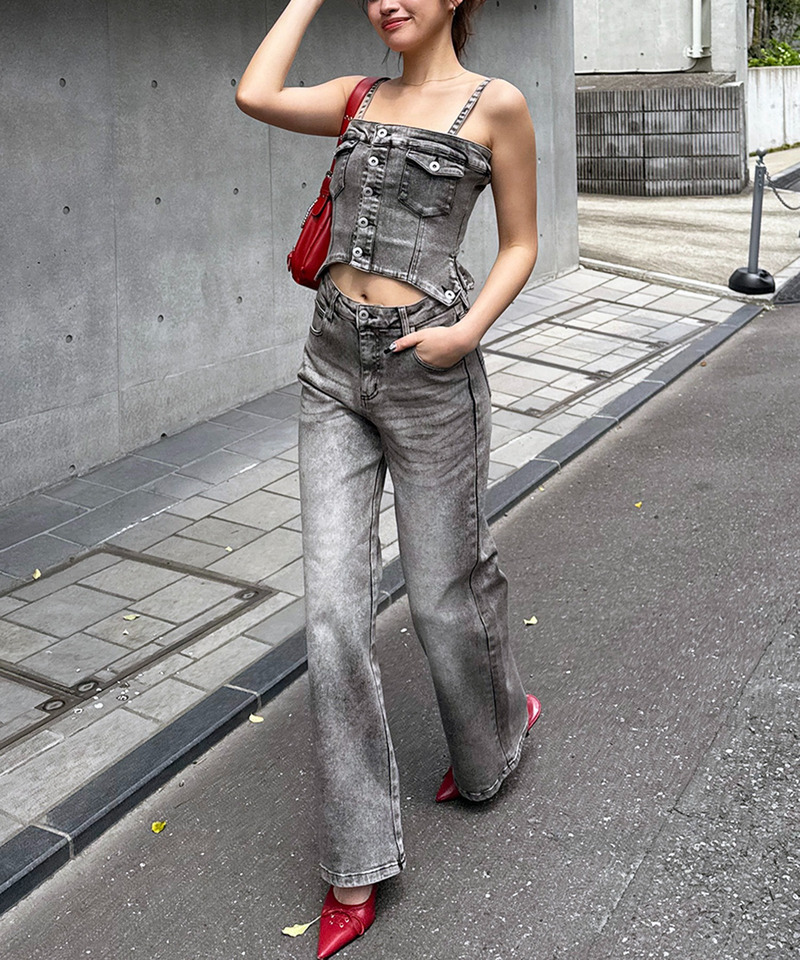 デニムビスチェオールインワン｜SPIRALGIRL スパイラルガール 商品詳細