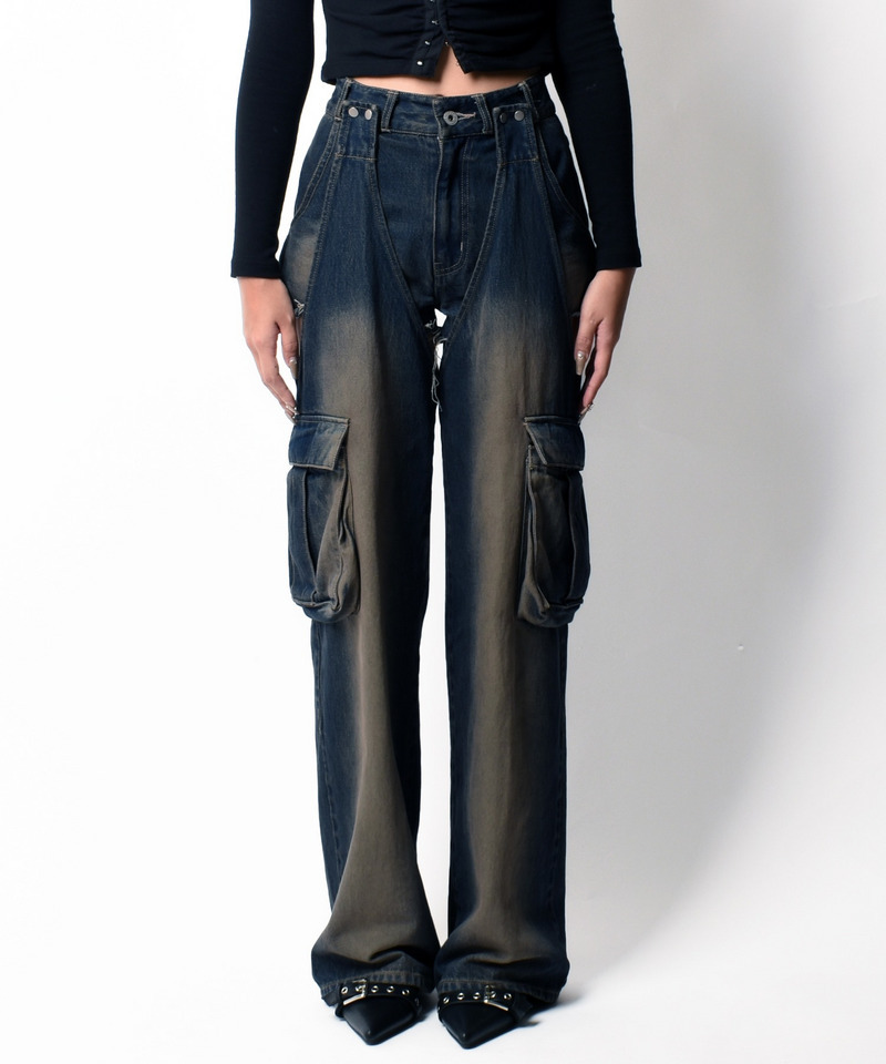 2WAYカーゴオーバーダイデニム｜SPIRALGIRL スパイラルガール 商品詳細