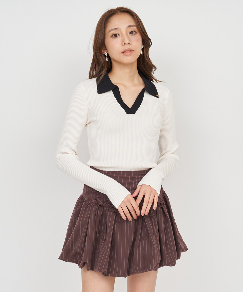 ウォッシャブルスキッパーニットトップス｜ROYAL PARTY ロイヤル