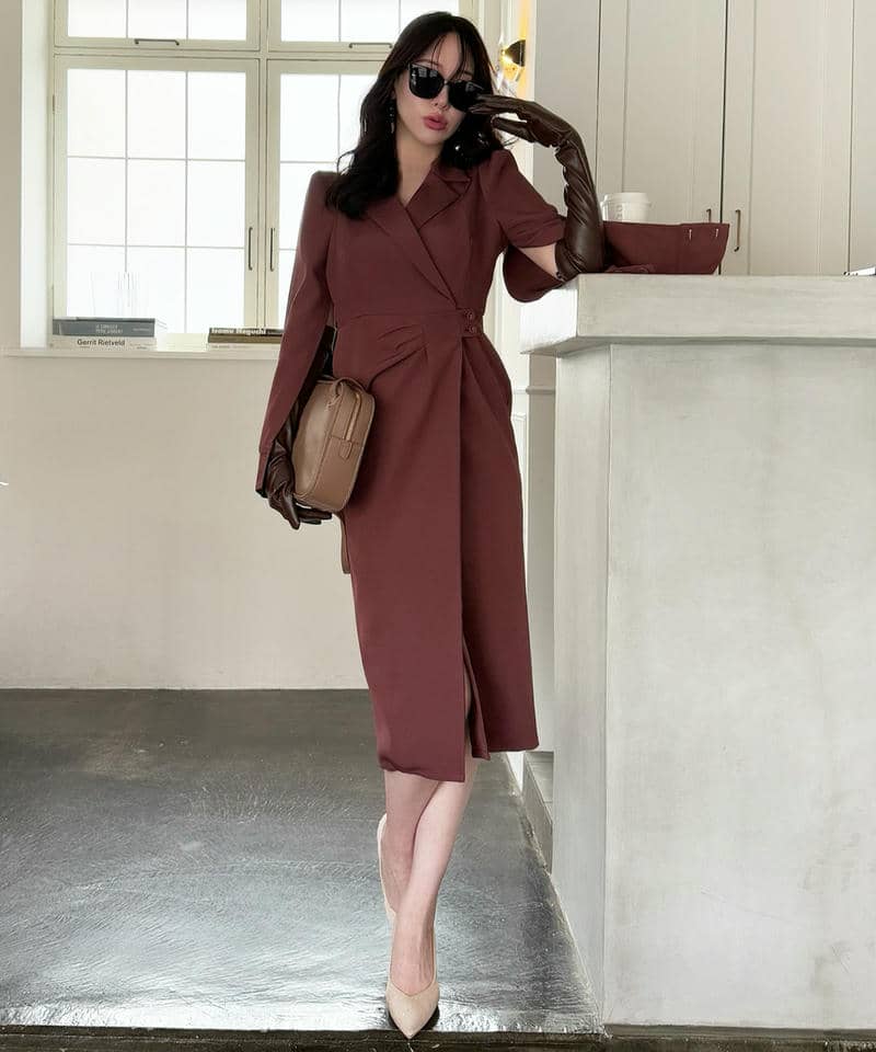 ウエストタックケープワンピース｜ROYAL PARTY ロイヤルパーティー