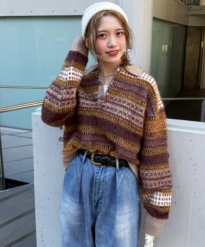 USEDジャガードニット｜DOUBLE NAME ダブルネーム 商品詳細