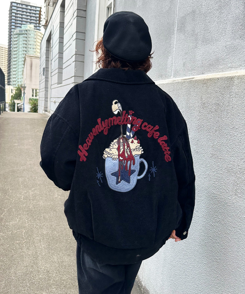 フロックツイル Dino CAFE BACK刺しゅうブルゾン｜DOUBLE NAME ダブル