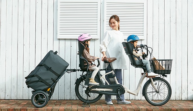 サイクルトレーラー、OGK キャミリー。歩道を走ることは一切不可ですが