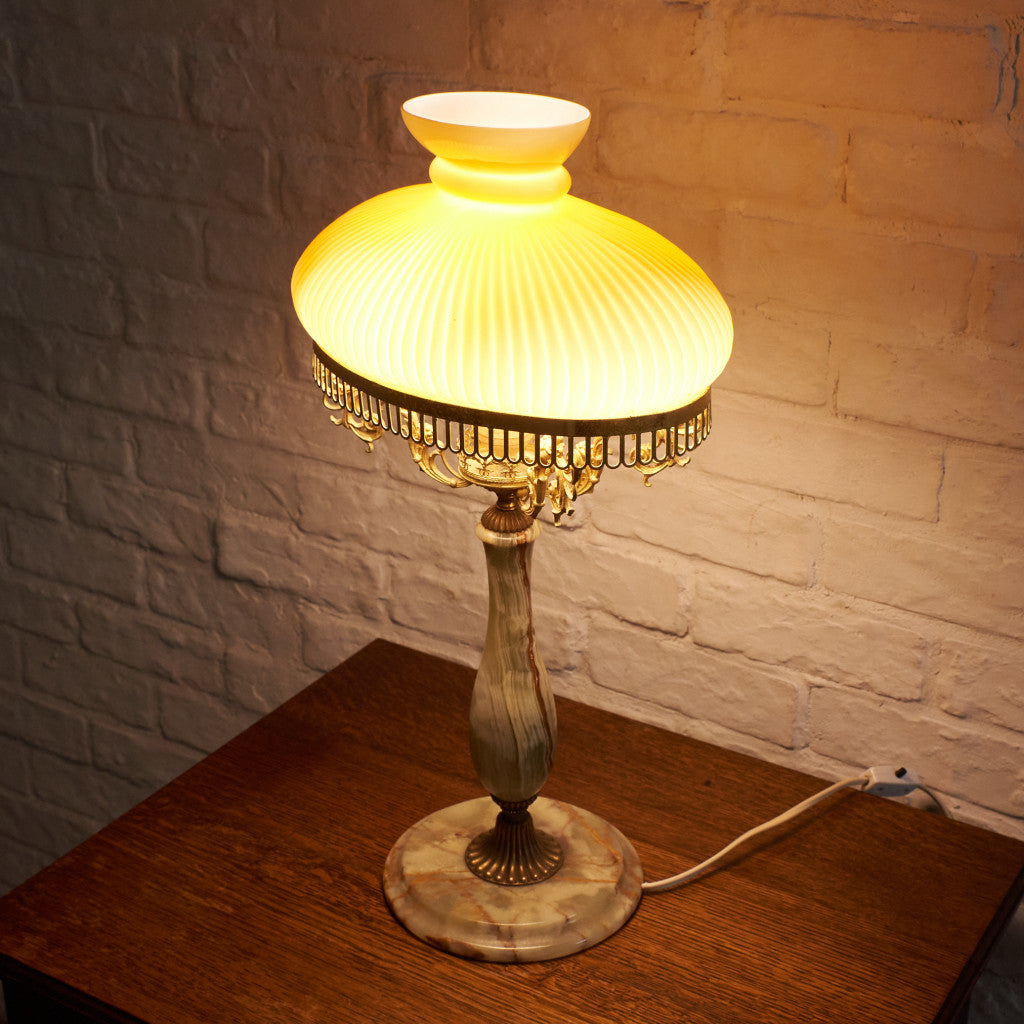 イタリア製クラシック オニキス テーブルランプ｜rocca rocca