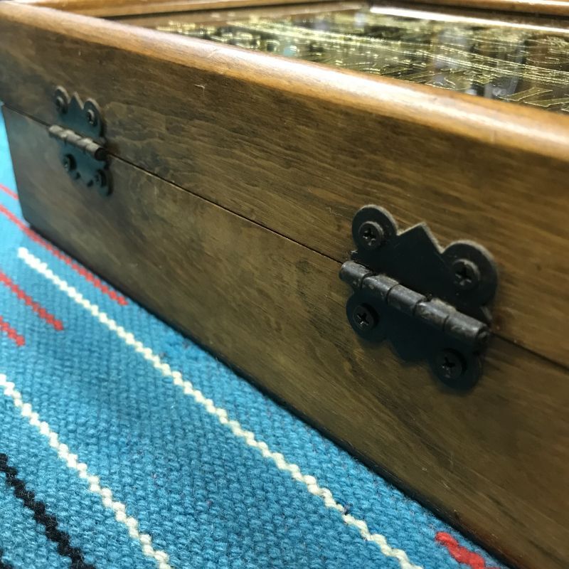 1970'S LEVI STRAUS ＆CO, WOOD FRAMED MIRROR JEWEL BOX ビンテージ