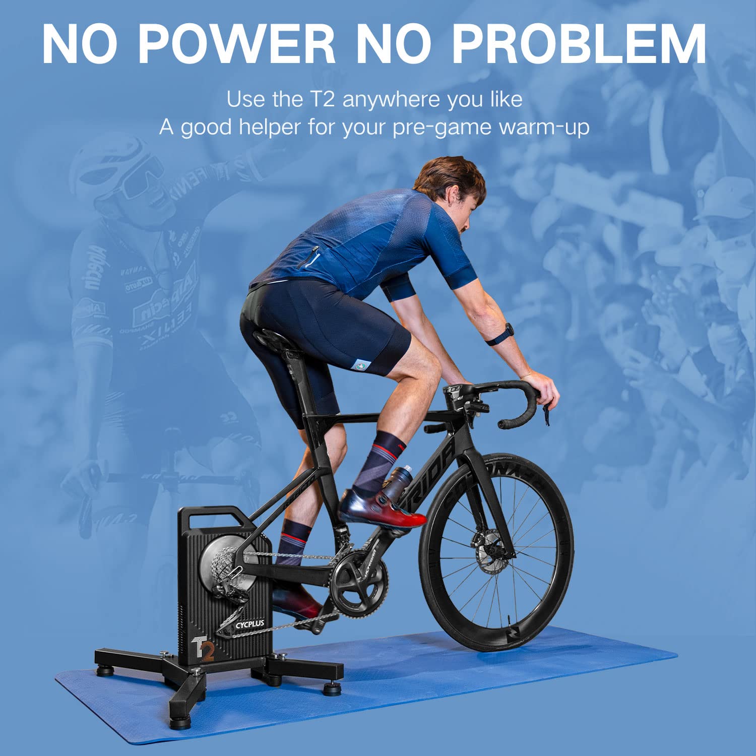 CYCPLUS T2 Smart Bike Trainer – 1% Accuracy, Quiet, App-Compatible