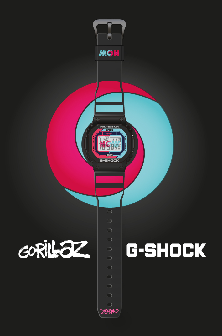 ゴリラズとG-SHOCKがコラボ！ 1stアルバム＆最新作『ザ・ナウ・ナウ