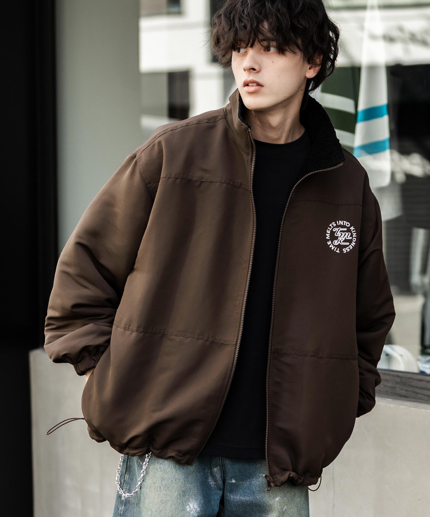 新色追加 2Wayリバーシブル 両A面オーバーサイズワンポイントサークル