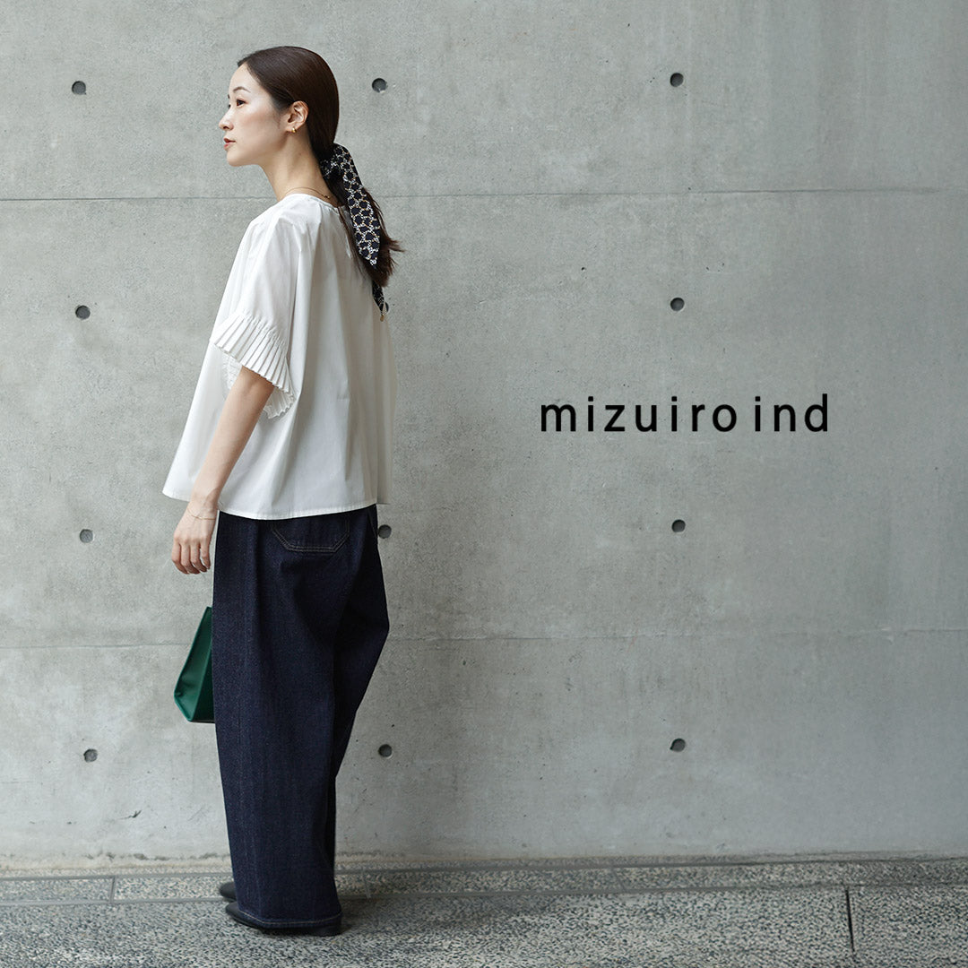 mizuiro ind（ミズイロインド） プリーツ スリーブ プルオーバー