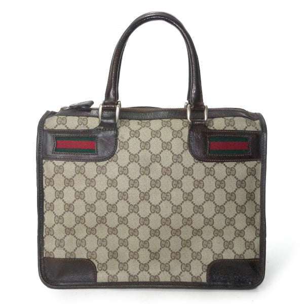 OLD Gucci 70sスクエアミニボストン（茶・横シェリー） – Vintage Shop