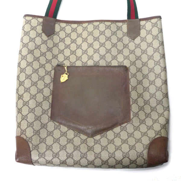 OLD Gucci レザーポケット トートバッグ（茶） – Vintage Shop Rococo