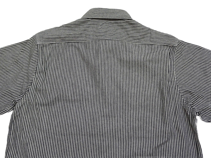 Sugar Cane Hickory Stripe Work Shirt - Men's Casual Short Sleeve