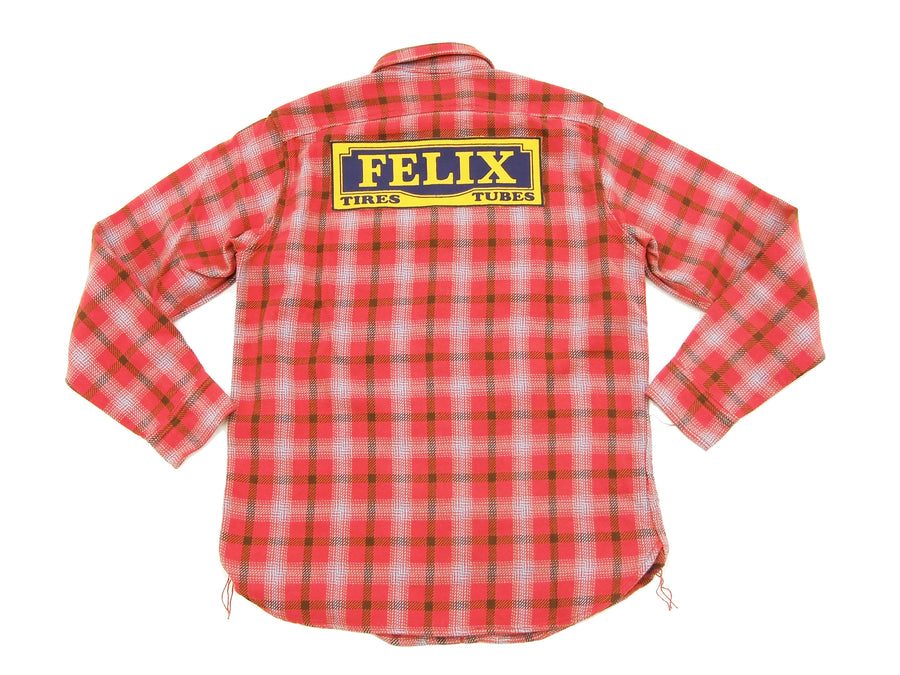 TOYS McCOY Checked Work Shirt TMC1612 Felix the Cat Men's Long