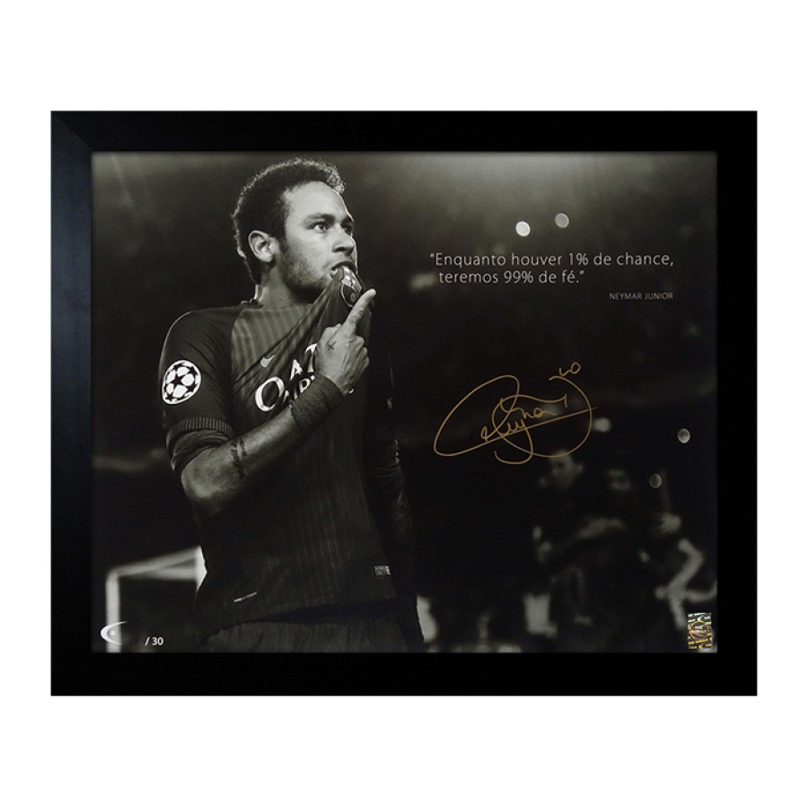 ネイマール直筆サイン入り[世界限定30枚]クォートアート ”Belief