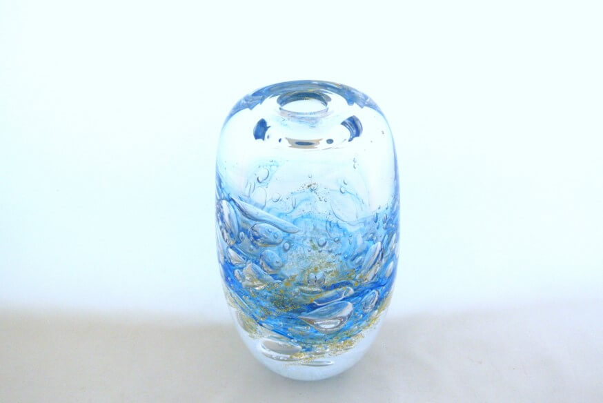 波の輝き 花器 | ROSARIO ガラス工芸アート神谷雅美のオンラインショップ