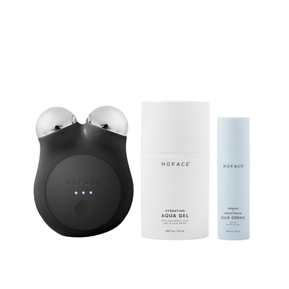 NuFACE MINI+ Smart On-the-Go Facial Toning Kit - Midnight Black