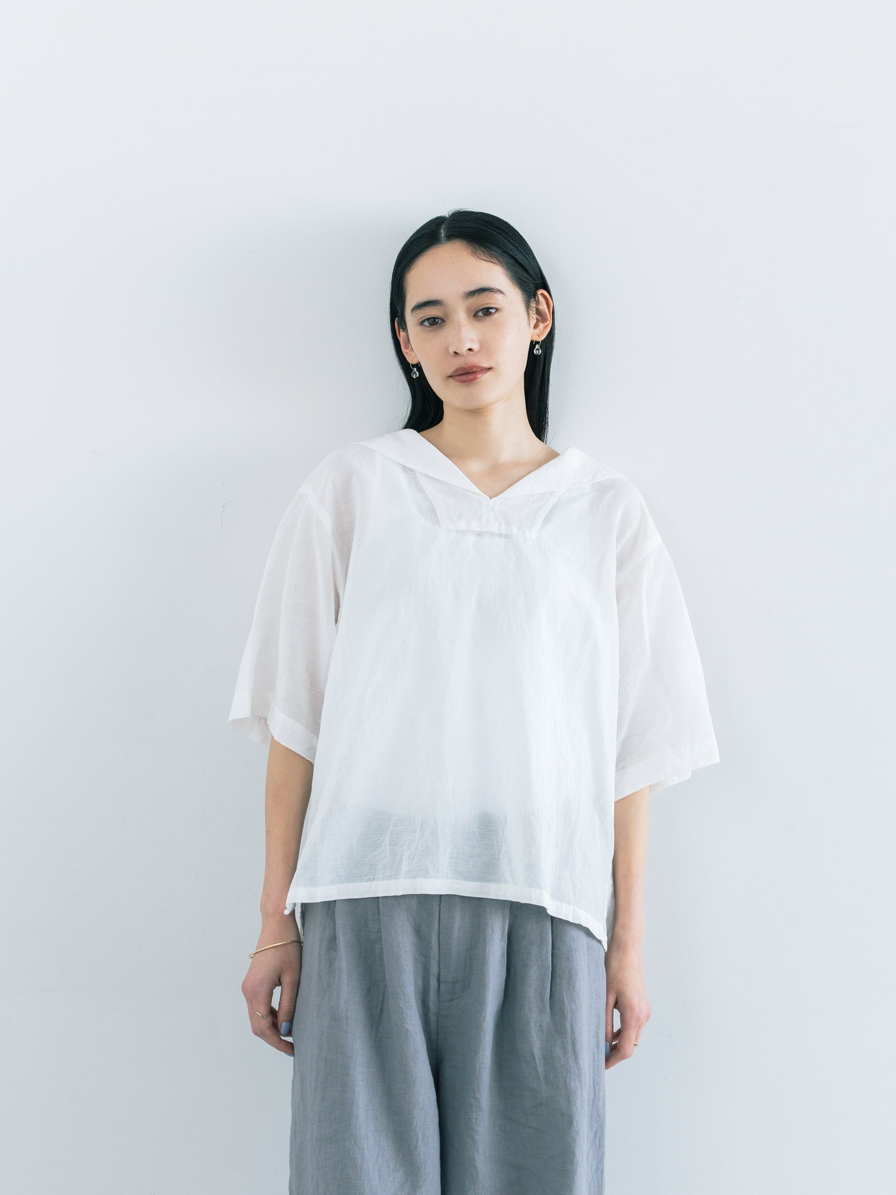 O2〉セーラーシアーブラウス - 〈O2〉BETTER THAN ONE - ほぼ日刊