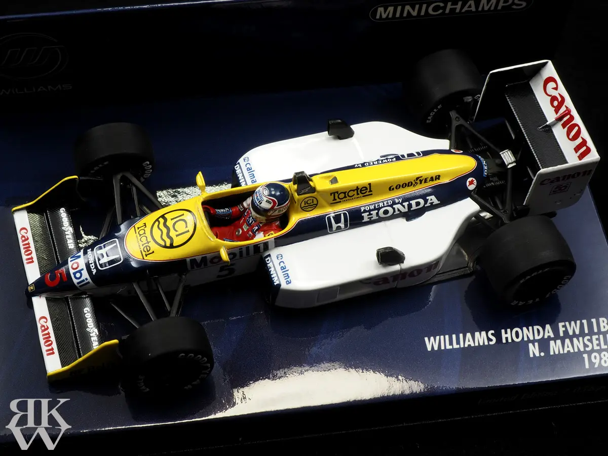 ミニチャンプス 1/43 ウイリアムズ ホンダ FW11B ナイジェル・マンセル