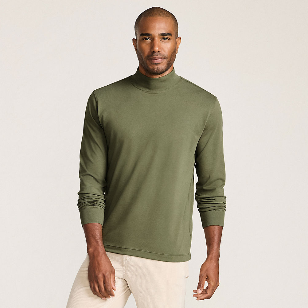 Men's Super-T Mock Turtleneck | Lands' End