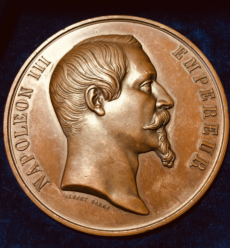 1855年 パリ万国博覧会 記念銅メダル ナポレオン三世 希少銘柄 | 収集