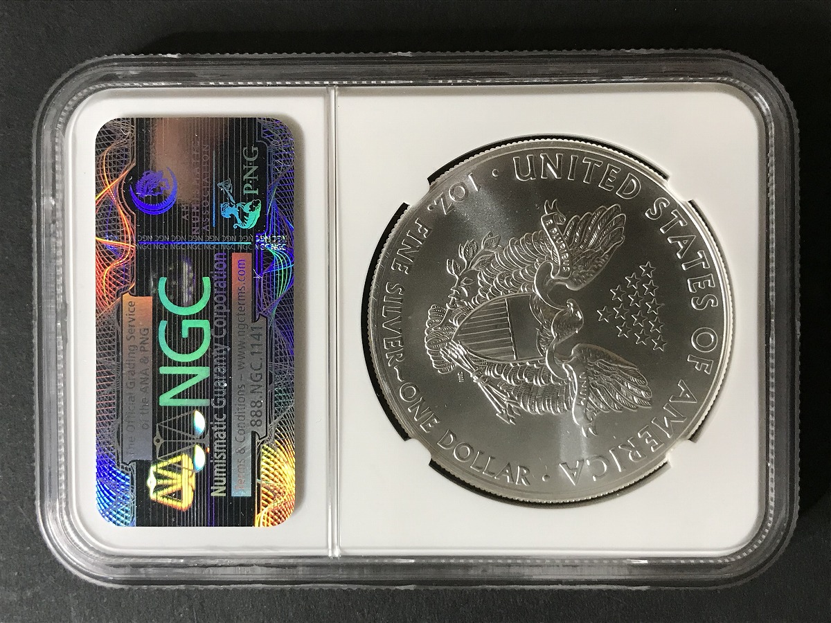 アメリカ 2012年 イーグル 1ドル銀貨 完未品 NGC-MS69 高得点 | 収集