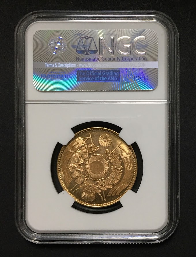 大正紀金大日本帝国帯留め5円金貨10円金貨帯留め片方金メダル側