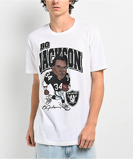 Mitchell & Ness Oakland Raiders Bo Jackson Caricatures White T